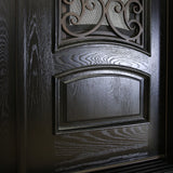 KaMic 60" x 80" Environment Damage Resistant Polyurethane Composite Exterior Entry House Front Door, Wrought Iron Door w/ Openable Tempered Rain Glass Window, Left-Hand Double Door Inward Swing Espresso