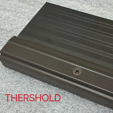 KaMic 60" x 80" Environment Damage Resistant Polyurethane Composite Exterior Entry House Front Door, Wrought Iron Door w/ Openable Tempered Rain Glass Window, Left-Hand Double Door Inward Swing Espresso