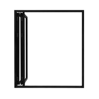 KaMic 72" x 80" 2 Panels Aluminum Folding Door in Black, Folded Out from Left to Right - Model #: SE-FD2PBK7280-LR