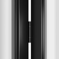 KaMic 108" x 96" 3 Panels Aluminum Folding Doors in Black, Folded Out from Right to Left Model #: FD3PBK10896-RL