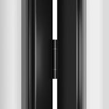 KaMic 108" x 96" 3 Panels Aluminum Folding Doors in Black, Folded Out from Right to Left Model #: FD3PBK10896-RL