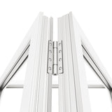 KaMic Versa-Fold 108" x 80" 3 Panels Aluminum Folding Doors In White, Folded Out From Left To Right Model #: FD3PWH10880-LR