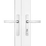 KaMic Versa-Fold 108" x 96" 3 Panels Aluminum Folding Doors In White, Folded Out From Right To Left Model #: FD3PWH10896-RL