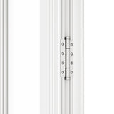 KaMic Versa-Fold 96" x 80" 3 Panels Aluminum Folding Doors In White, Folded Out From Left To Right Model #: FD3PWH9680-LR