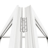 KaMic Versa-Fold 96" x 80" 3 Panels Aluminum Folding Doors In White, Folded Out From Left To Right Model #: FD3PWH9680-LR