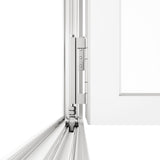 KaMic Versa-Fold 96" x 80" 3 Panels Aluminum Folding Doors In White, Folded Out From Left To Right Model #: FD3PWH9680-LR