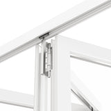 KaMic Versa-Fold 96" x 80" 3 Panels Aluminum Folding Doors In White, Folded Out From Right To Left Model #: FD3PWH9680-RL