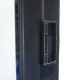 KaMic 144" x 96" 5 Panels Alumium Folding Door in Black, Folded Out from Left to Right Model #: FD5PBK14496-LR