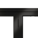 KaMic Versa-Fold 120" x 80" 4 Panels Alumnium Folding Door in Black, One Door Right Swing Out Three Door Folded from Left to Right Model #: FD4PBK12080-LR