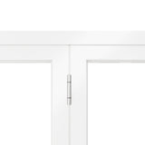 KaMic Versa-Fold 120" x 80" 4 Panels Aluminum Folding Door In White, One Door Right Swing Out Three Door Folded From Right To Left Model #: FD4PWH12080-RL