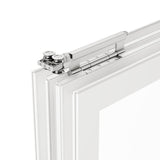 KaMic Versa-Fold 120" x 96" 4 Panels Aluminum Folding Door In White, One Door Right Swing Out Three Door Folded From Left To Right Model #: FD4PWH12096-LR
