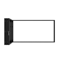 KaMic 144" x 80" 5 Panels Alumium Folding Door in Black, Folded Out from Right to Left Model #: FD5PBK14480-RL