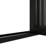 KaMic Versa-Fold 144" x 96" 5 Panels Alumium Folding Door in Black, Folded Out from Right to Left Model #: FD5PBK14496-RL