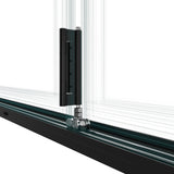 KaMic Versa-Fold 144" x 96" 5 Panels Alumium Folding Door in Black, Folded Out from Right to Left Model #: FD5PBK14496-RL