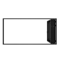 KaMic 168" x 80" 5 Panels Alumium Folding Door in Black, Folded Out from Right to Left Model #: FD5PBK16880-RL