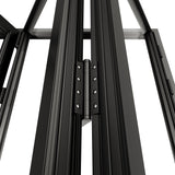 KaMic Versa-Fold 168" x 96" 5 Panels Alumium Folding Door in Black, Folded Out from Right to Left Model #: FD5PBK16896-RL