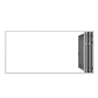 KaMic 144" x 80" 5 Panels Aluminum Folding Door In White, Folded Out From Right To Left Model #: FD5PWH14480-RL
