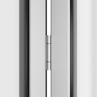 KaMic 144" x 80" 5 Panels Aluminum Folding Door In White, Folded Out From Right To Left Model #: FD5PWH14480-RL