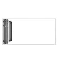 KaMic 168" x 80" 5 Panels Aluminum Folding Door In White, Folded Out From Left To Right Model #: FD5PWH16880-LR