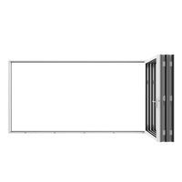 KaMic 168" x 80" 5 Panels Aluminum Folding Door In White, Folded Out From Left To Right Model #: FD5PWH16880-LR