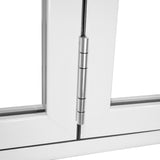 KaMic 168" x 96" 5 Panels Aluminum Folding Door In White, Folded Out From Right To Left Model #: FD5PWH16896-RL