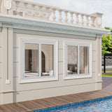 KaMic Versa-Fold 36" x 36" 2 Panels Aluminum Folding Window in White, Folded Out from Left to Right Model #: FW2PWH3636-LR