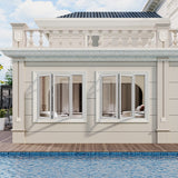 KaMic Versa-Fold 60" x 48" 2 Panels Aluminum Folding Window in White, Folded Out from Right to Left Model #: FW2PWH6048-RL
