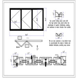 KaMic Versa-Fold 96" x 36" 3 Panels Aluminum Folding Window in Black, Folded Out from Right to Left Model #: FW3PBK9636-RL