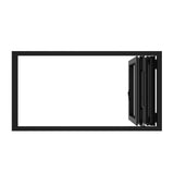 KaMic Versa-Fold 96" x 48" 3 Panels Aluminum Folding Window in Black, Folded Out from Right to Left Model #: FW3PBK9648-RL