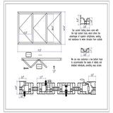 KaMic Versa-Fold 72" x 48" 3 Panels Aluminum Folding Window in White, Folded Out from Right to Left Model #: FW3PWH7248-RL