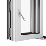 KaMic Versa-Fold 96" x 36" 3 Panels Aluminum Folding Window in White, Folded Out from Left to Right Model #: FW3PWH9636-LR