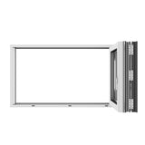 KaMic Versa-Fold 96" x 36" 3 Panels Aluminum Folding Window in White, Folded Out from Left to Right Model #: FW3PWH9636-LR