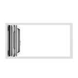KaMic Versa-Fold 96" x 42" 3 Panels Aluminum Folding Window in White, Folded Out from Left to Right Model #: FW3PWH9642-LR