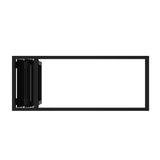 KaMic Versa-Fold 72" x 48" 4 Panels Aluminum Folding Window in Black, Folded Out from Left to Right Model #: FW4PBK7248-LR