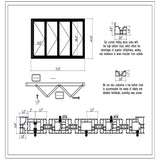 KaMic Versa-Fold 72" x 48" 4 Panels Aluminum Folding Window in Black, Folded Out from Left to Right Model #: FW4PBK7248-LR