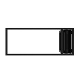 KaMic Versa-Fold 96" x 36" 4 Panels Aluminum Folding Window in Black, Folded Out from Right to Left Model #: FW4PBK9636-RL