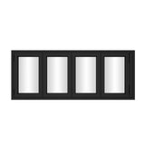 KaMic Versa-Fold 96" x 36" 4 Panels Aluminum Folding Window in Black, Folded Out from Right to Left Model #: FW4PBK9636-RL