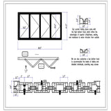 KaMic Versa-Fold 96" x 42" 4 Panels Aluminum Folding Window in Black, Folded Out from Left to Right Model #: FW4PBK9642-LR