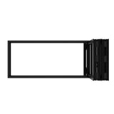 KaMic Versa-Fold 96" x 42" 4 Panels Aluminum Folding Window in Black, Folded Out from Left to Right Model #: FW4PBK9642-LR