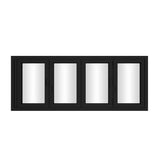 KaMic Versa-Fold 96" x 48" 4 Panels Aluminum Folding Window in Black, Folded Out from Right to Left Model #: FW4PBK9648-RL