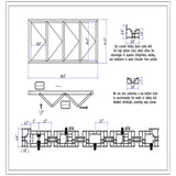 KaMic Versa-Fold 96" x 42" 4 Panels Aluminum Folding Window in White, Folded Out from Left to Right Model #: FW4PWH9642-LR