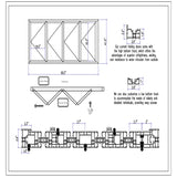 KaMic Versa-Fold 96" x 42" 4 Panels Aluminum Folding Window in White, Folded Out from Right to Left Model #: FW4PWH9642-RL