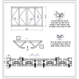 KaMic Versa-Fold 96" x 48" 4 Panels Aluminum Folding Window in White, Folded Out from Dual Open Model #: FW4PWH9648-DO