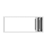 KaMic Versa-Fold 96" x 48" 4 Panels Aluminum Folding Window in White, Folded Out from Right to Left Model #: FW4PWH9648-RL