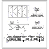 KaMic Versa-Fold 96" x 48" 4 Panels Aluminum Folding Window in White, Folded Out from Right to Left Model #: FW4PWH9648-RL