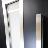 KaMic 36" x 80" Environment Damage Resistant Polyurethane Composite Interior Door Right-Hand Single Door Inward Swing Black - Model #: IDT00RBK3680S-C