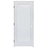 KaMic 24" x 80" Prehung Interior Door White MDF Primed Shaker with Solid Wood Door Frame, Right-Hand Swing-in (5 Pieces)