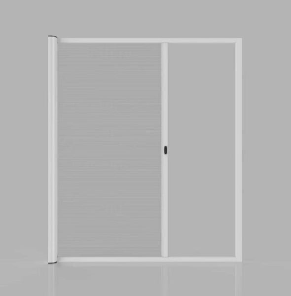 *Special Order* 96" x 96" Aluminum Rolling Screen in White, Rolled from Right to Left