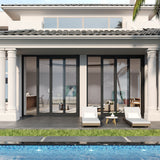 KaMic Vista-Slide 120" x 80" 2-Panel Aluminum Multi-Slide Sliding Doors in Black Model #: SD2P2TBK12080-BSO
