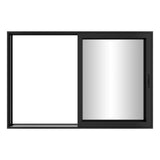 KaMic Vista-Slide 120" x 80" 2-Panel Aluminum Multi-Slide Sliding Doors in Black Model #: SD2P2TBK12080-BSO